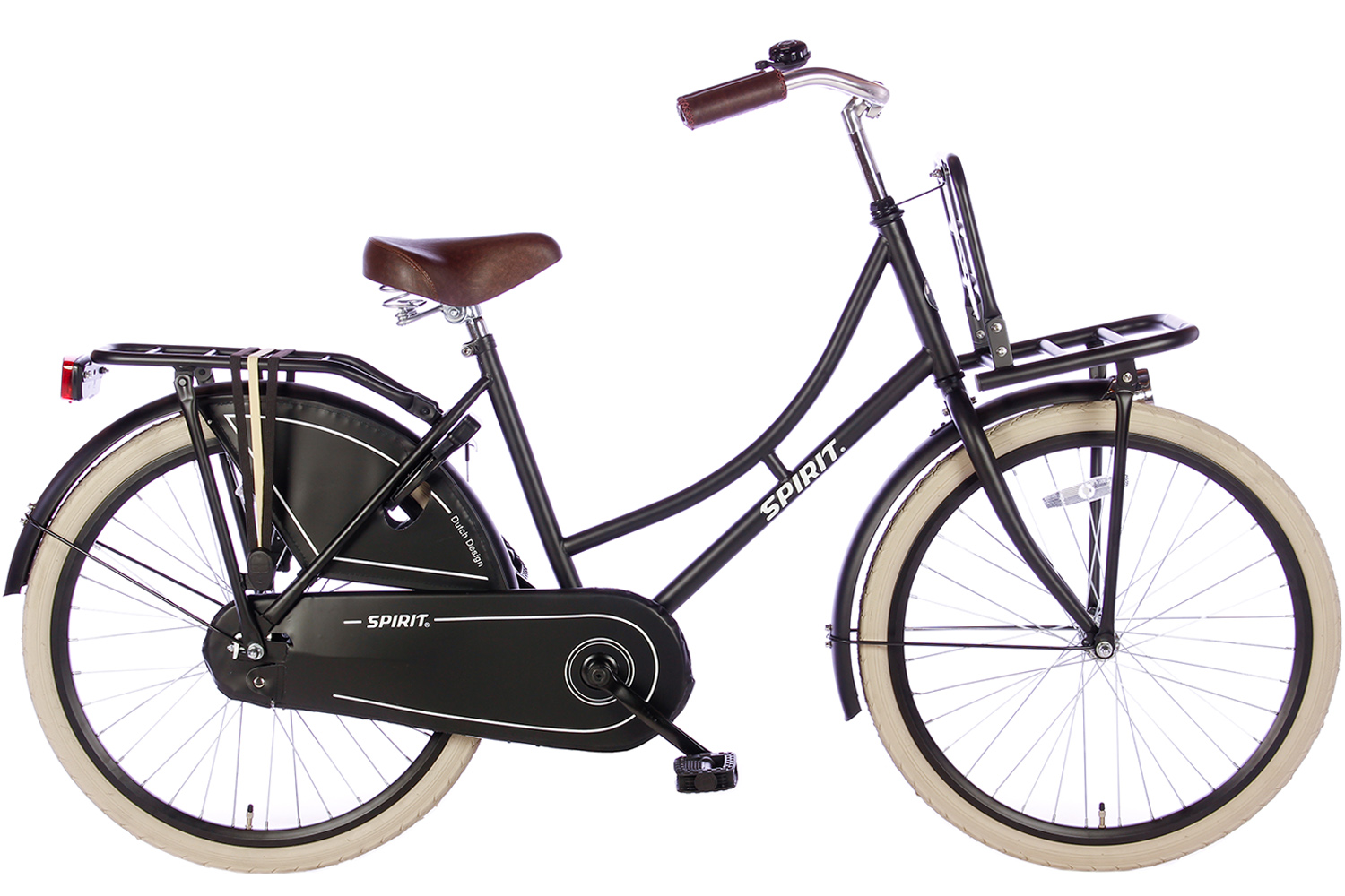 spanning Aftrekken deksel Spirit Omafiets Mat-Zwart 24 inch - Laak Bike