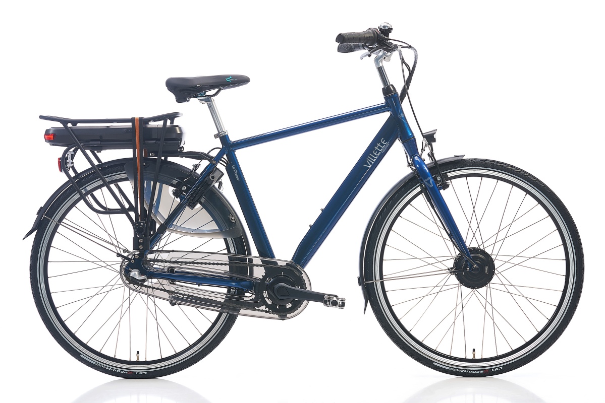 deur afstand eerste Villette le Plaisir elektrische fiets donkerblauw - Laak Bike