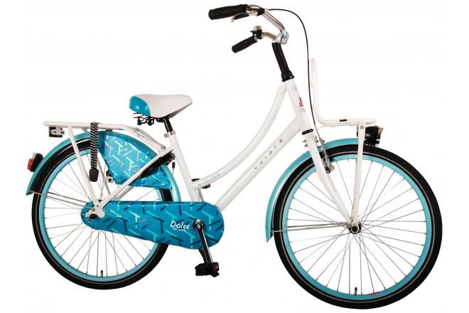 Oma Kinderfiets - Meisjes - 24 inch - Wit/Blauw 95% afgemonteerd Laak Bike